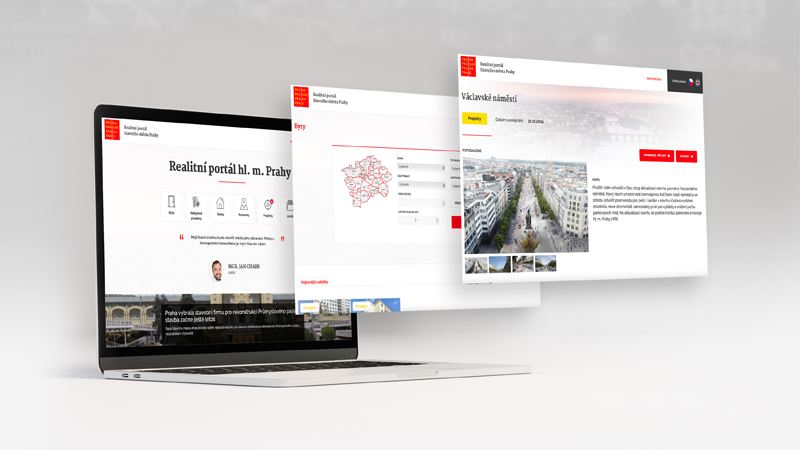 Ukázka aplikace Realitního portálu pro hlavní město Prahu